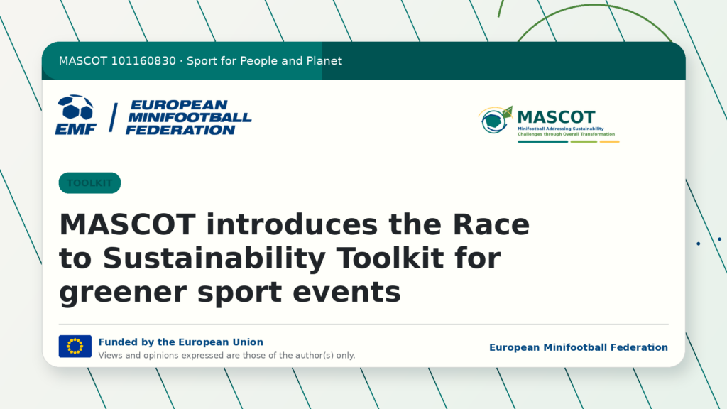 The Race to Sustainability Toolkit displayed as a digital resource for greener sport activities.